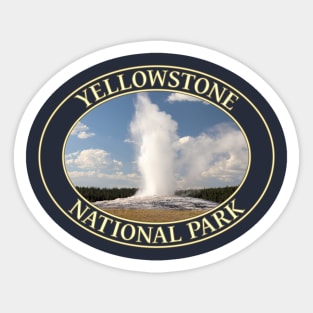 Old Faithful Geyser at Yellowstone National Park in Wyoming Sticker